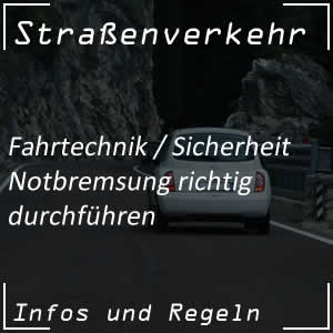 Notbremse im Straßenverkehr