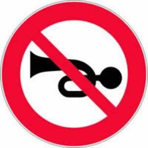 Verkehrszeichen Hupen verboten - Verbotszeichen Hupen verboten