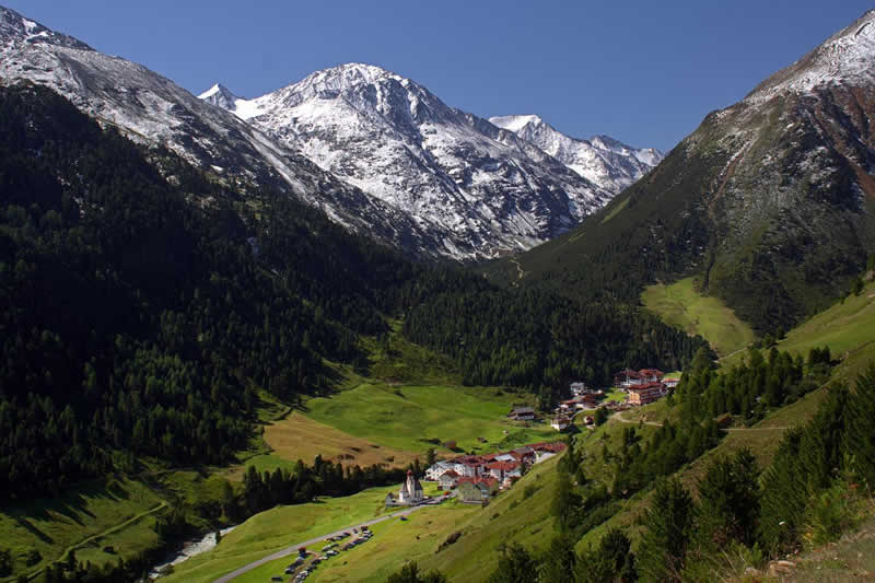 Gebirgsdorf Vent in den Ötztaler Alpen